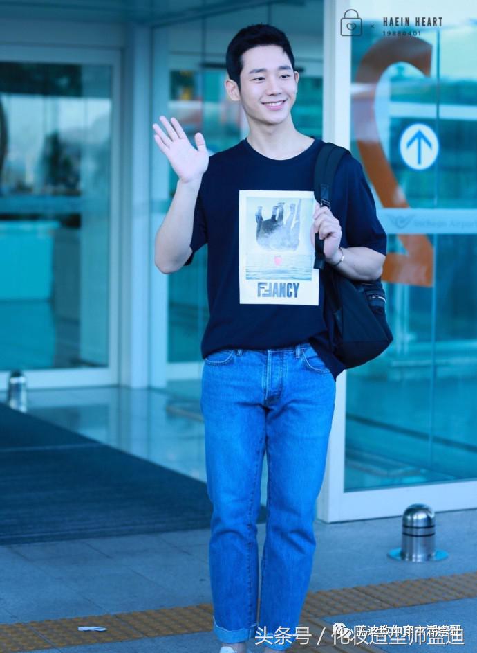 王俊凯和丁海寅,丁海寅橙色长袖机场