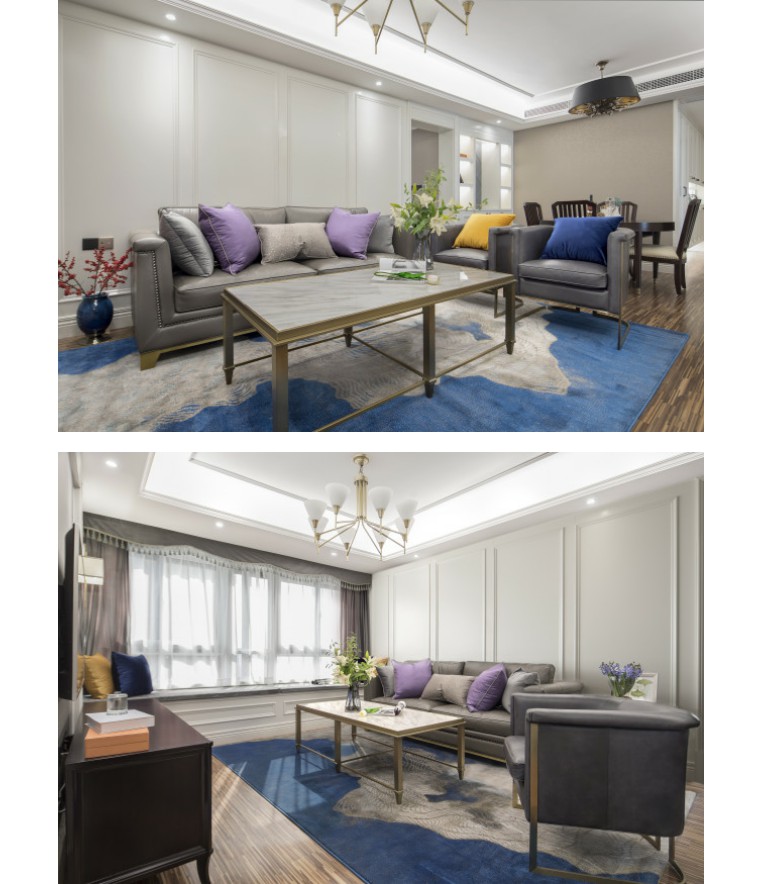 142平美式轻奢风和中式对比,142平现代美式轻奢风