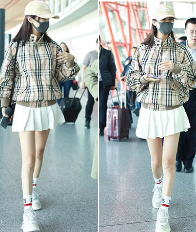 关晓彤运动服穿搭,关晓彤穿过的百褶裙