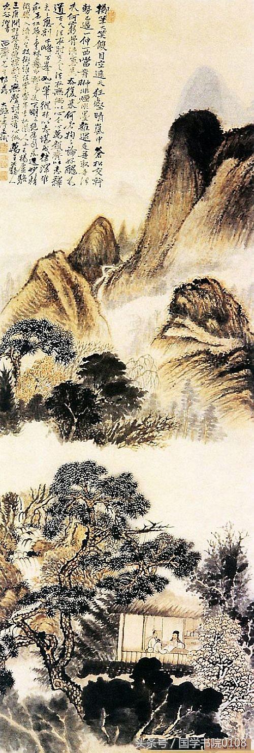 水墨丹青山水画赏析,清代著名的水墨山水画作品