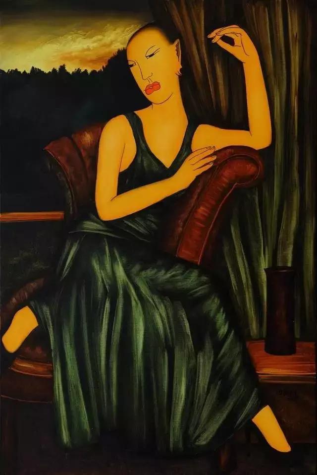 油画大师笔下100位优雅女性,光头系列油画