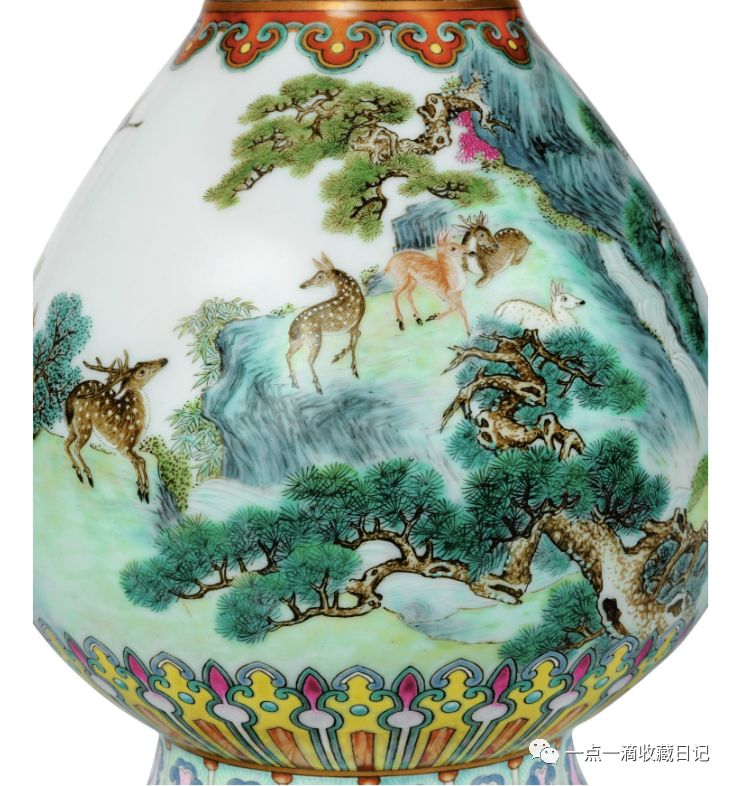为什么估价这么高?宫粉地洋彩鹤鹿同春如意瓶6月12日巴黎苏富比