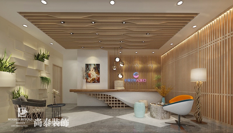 小型美容会所复古法式设计,轻奢美容会所二层楼设计