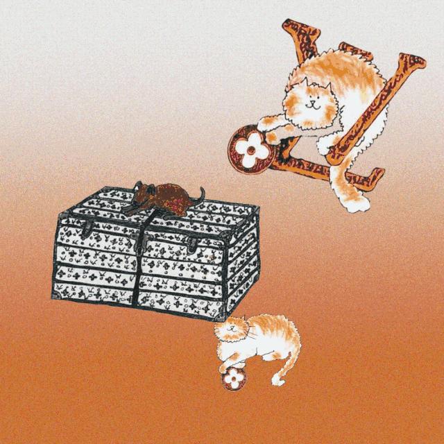 lv定制款狗狗包,lv上画熊猫的包