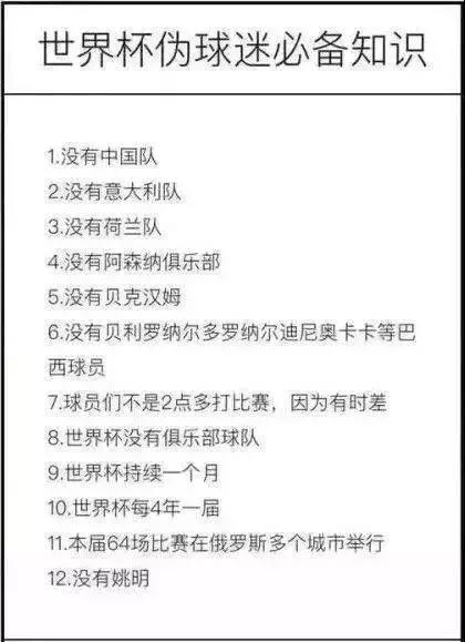 世界杯伪球迷说说,世界杯伪球迷段子