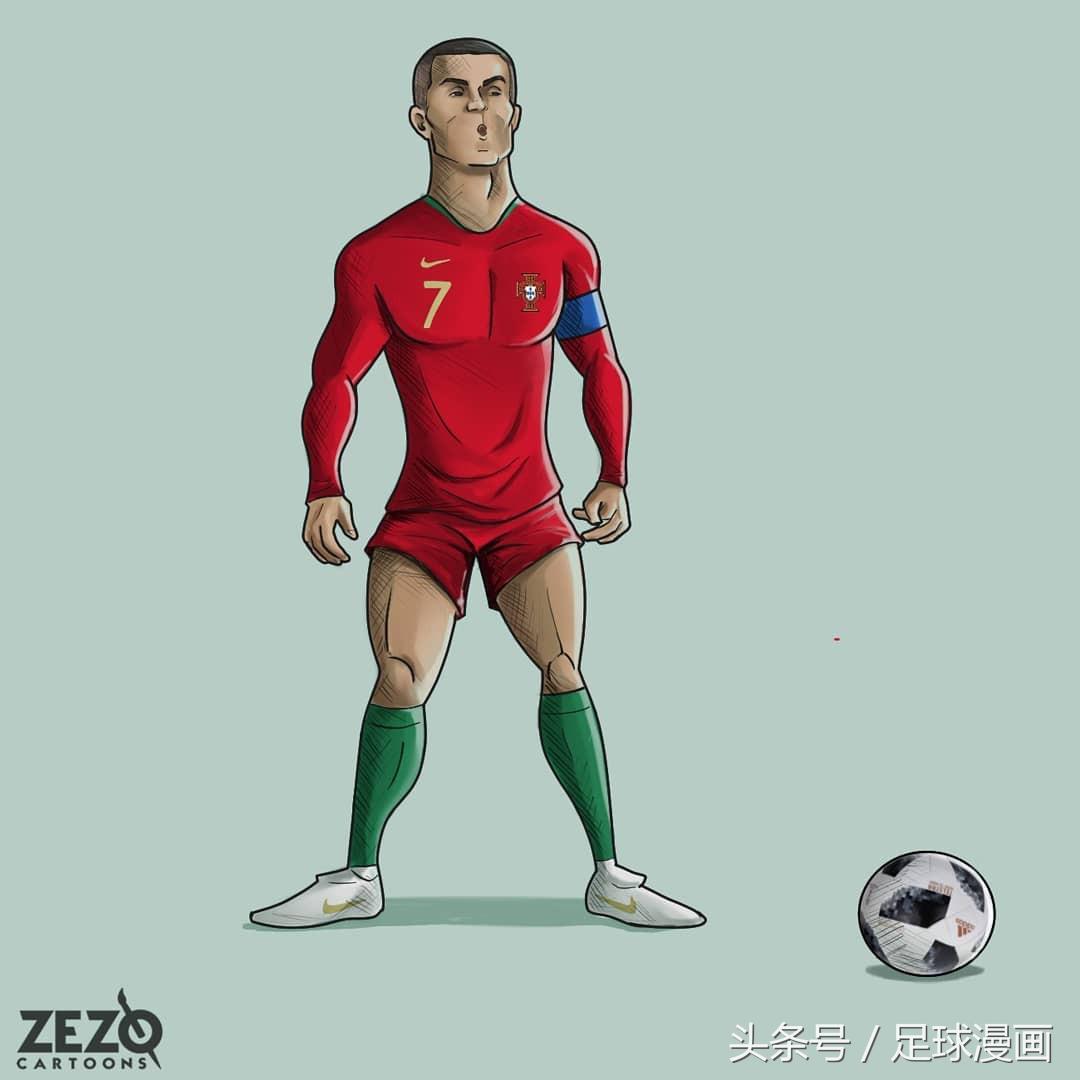 世界杯漫画c罗梅西,欧洲杯c罗漫画