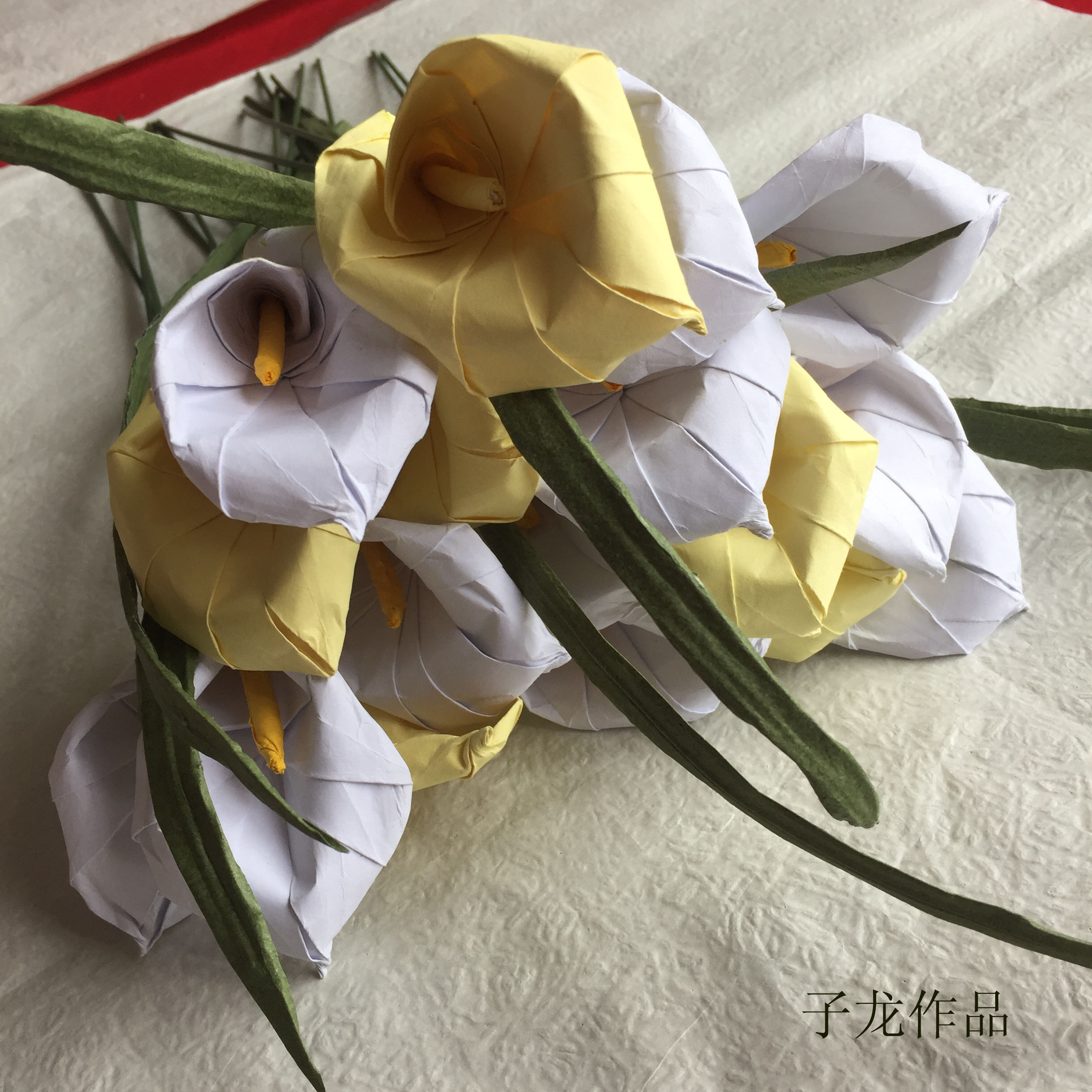 折纸马蹄莲花朵的做法,折纸马蹄莲花步骤