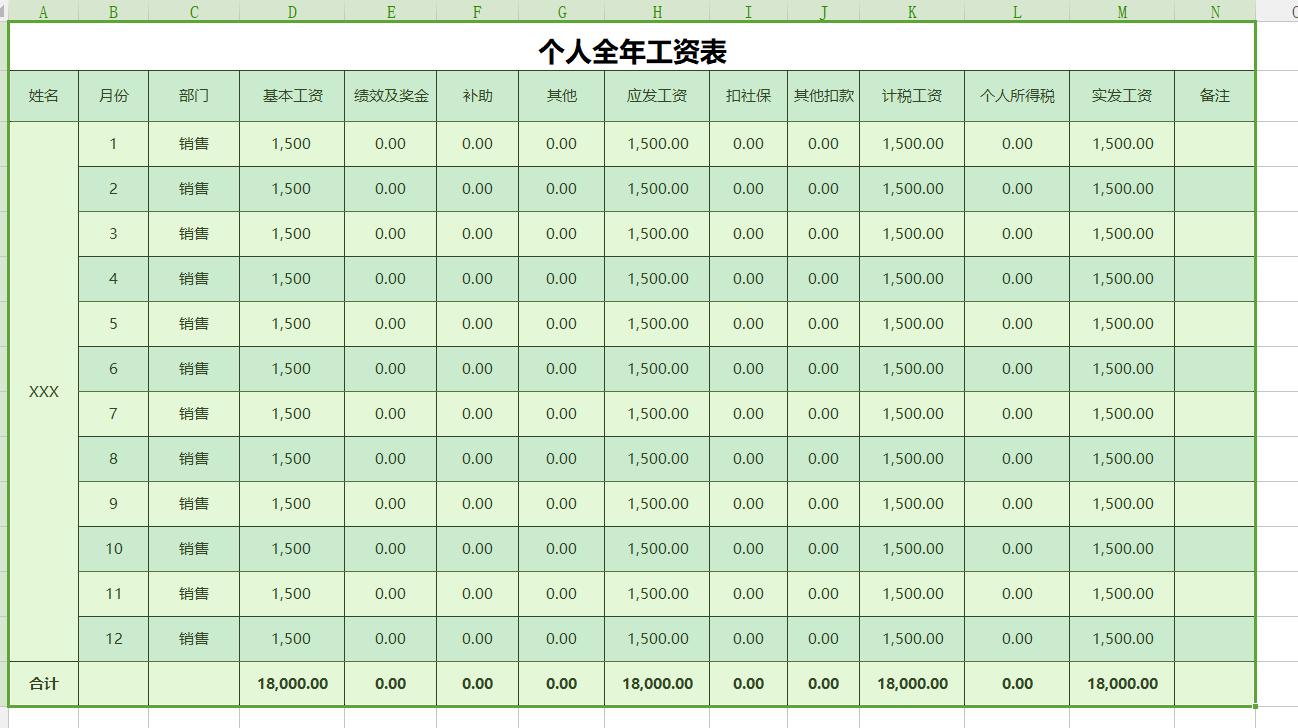 人资工资核算表格公式,工资表自动计算社保模板