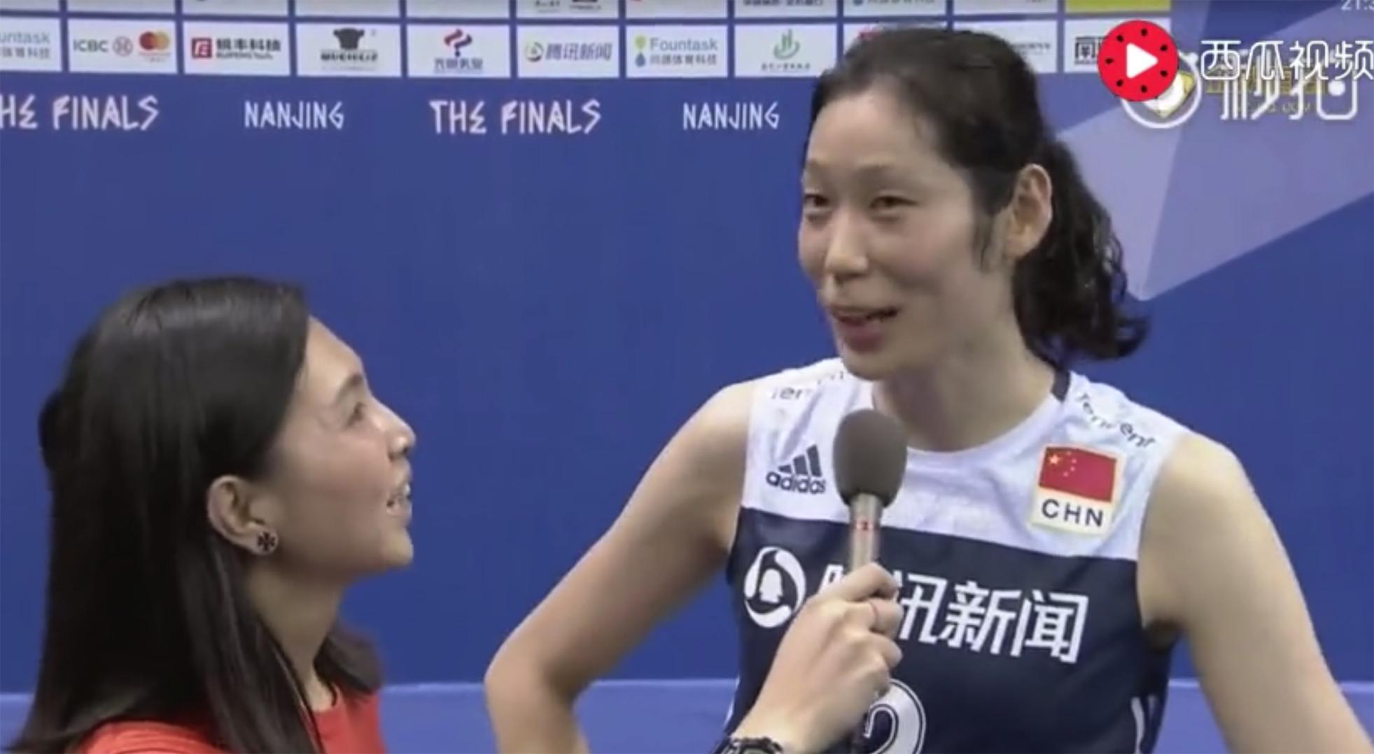 朱婷婷暴扣回击,朱婷婷采访谈郭晶晶