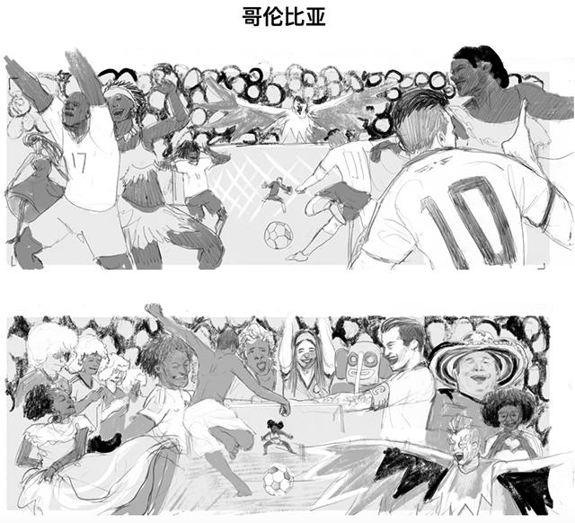 doodle涂鸦手绘,世界杯涂鸦艺术