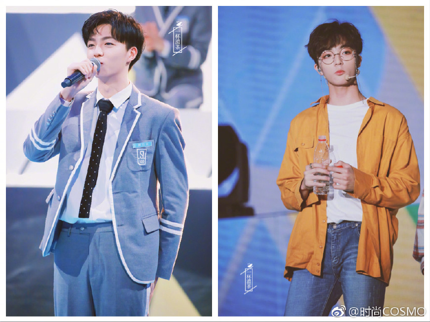 范丞丞绿头和黄明昊紫发造型,秦霄贤范丞丞gq盛典造型