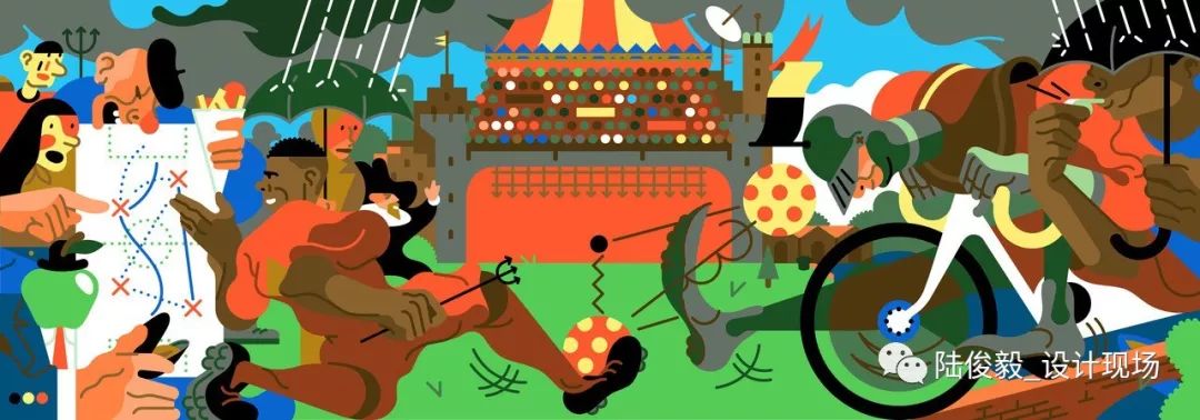 色彩构成世界杯插画图案,世界杯主题涂鸦