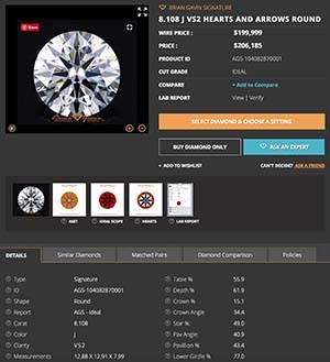 购买大型钻石的参考标准