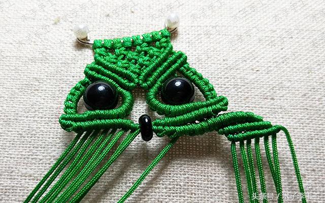 猫头鹰帽子编织图解,猫头鹰图案背心编织图解