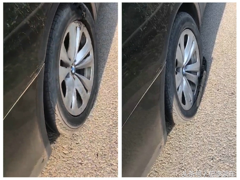 7系宝马车爆胎还能走多久,宝马7系爆胎