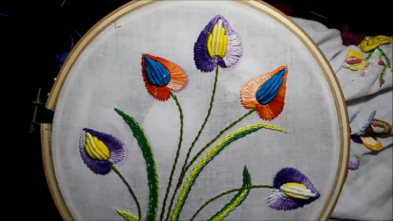 刺绣漂亮简单的花图案,刺绣花图案简单教程