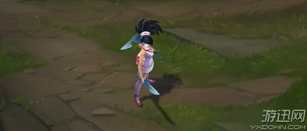 阿卡丽穿护士服,lol旧版阿卡丽护士皮肤