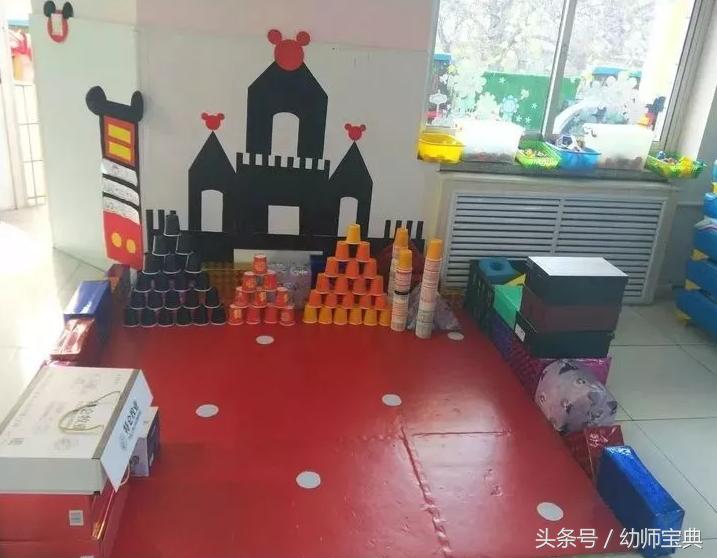 米奇英式风格环创,米奇城堡主题环创