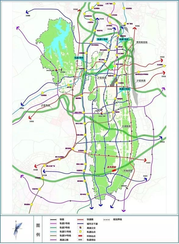 贵阳市2020-2035市域规划图,贵阳19个中心城区规划