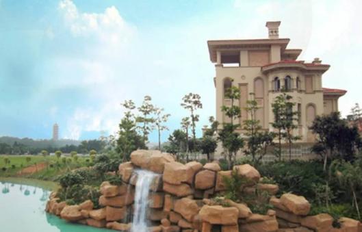 从古代的建筑变成现代的建筑过程,从老旧屋变成豪华别墅