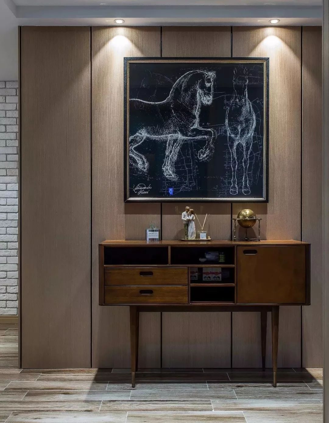 北欧沙发背墙效果图,北欧风沙发墙效果图