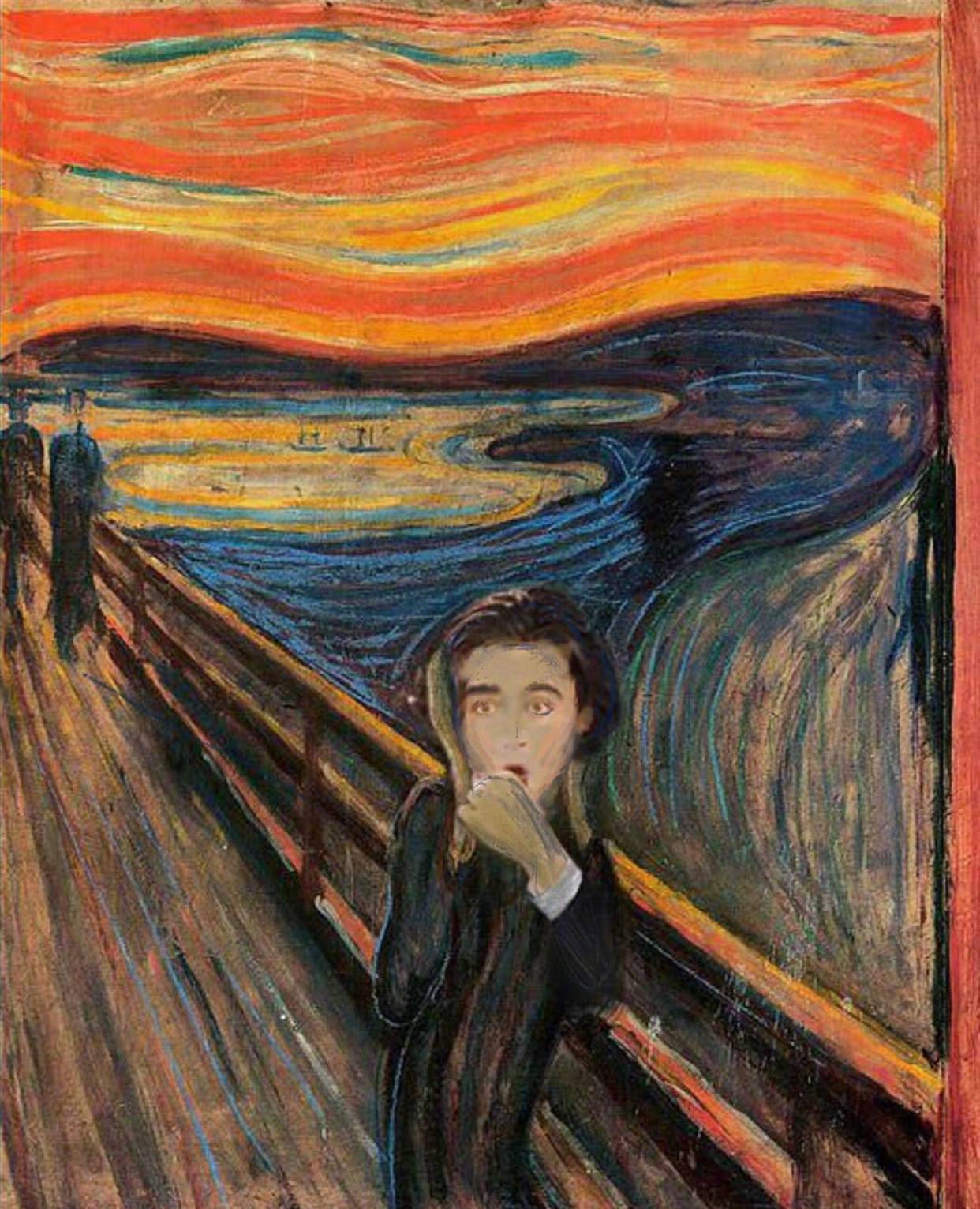 不愧是从画里走出的*男美**子，把“甜茶”P到油画中都那么搭