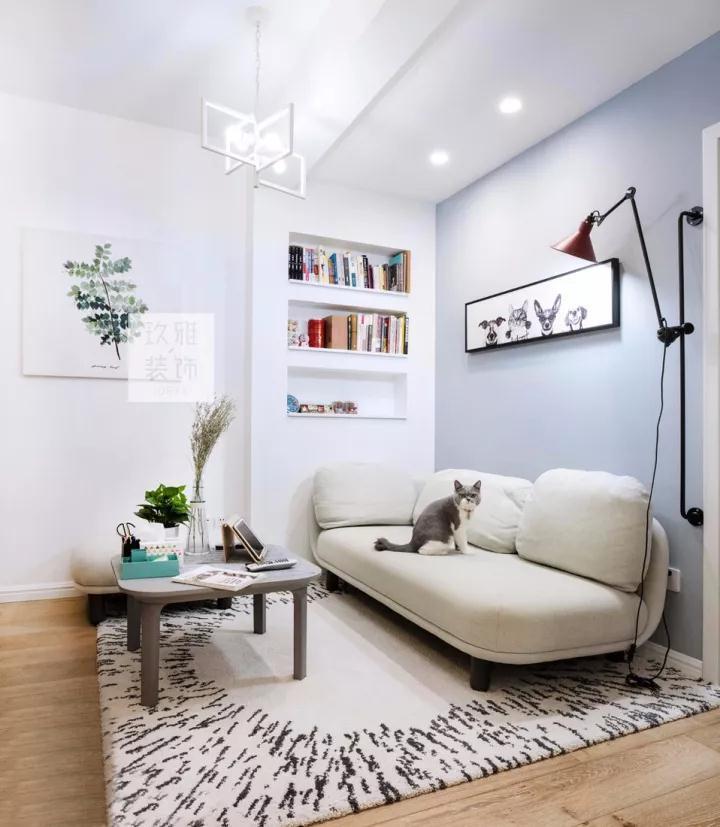 60㎡北欧风两居室，小吧台当电视背景墙，这设计真是666！