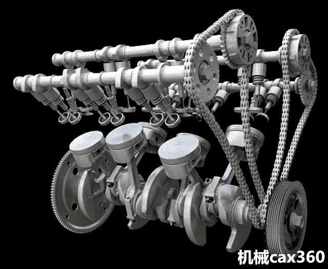 动画演示发动机的工作高清,发动机工作动态图解