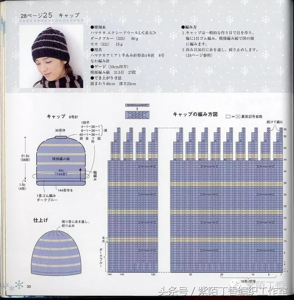 特别简单的棒针帽子,帽子棒针织法教程时尚百搭帽子
