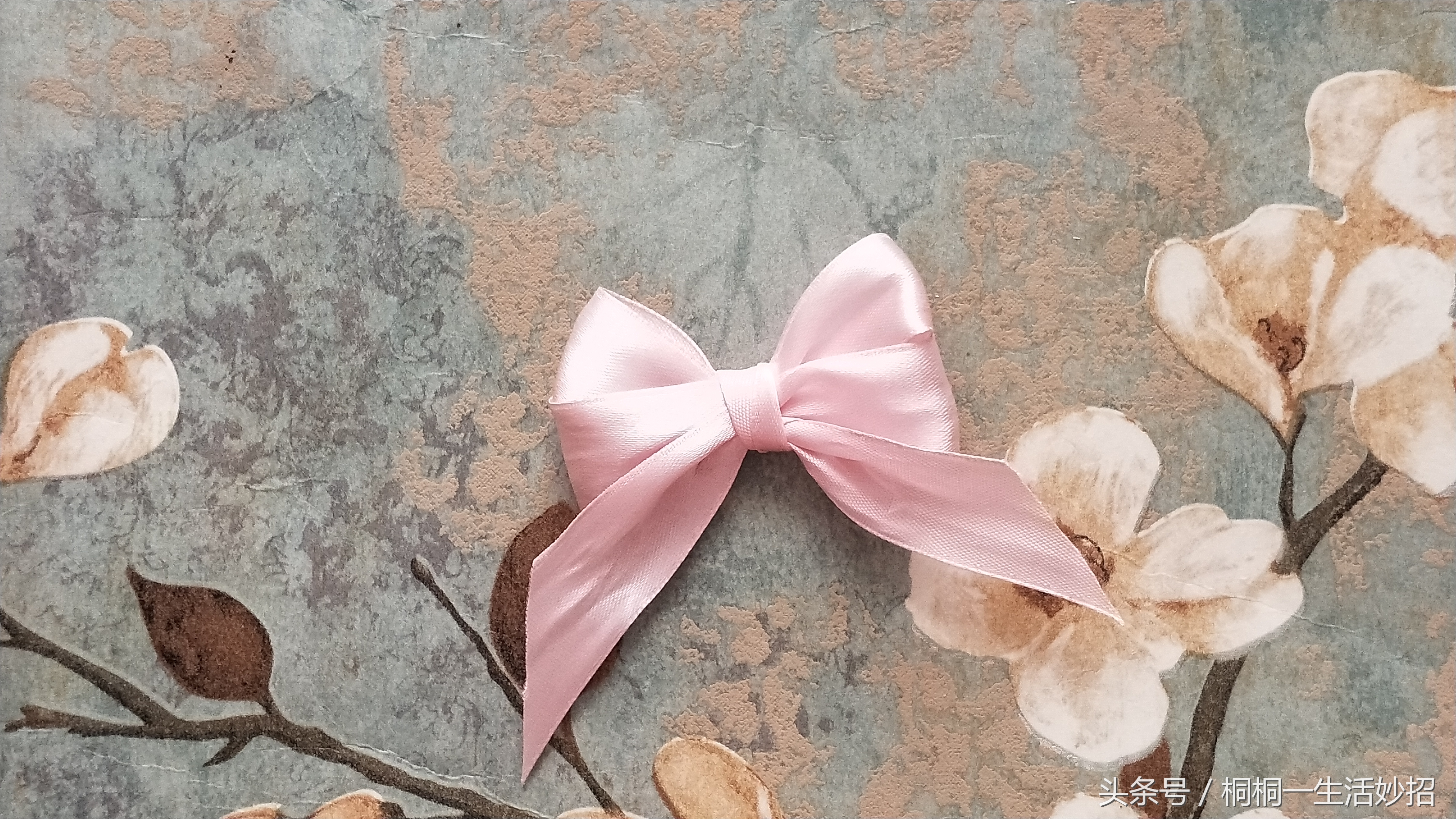 蝴蝶结造型教学简易画法,丝带裙子领口蝴蝶结系法慢动作