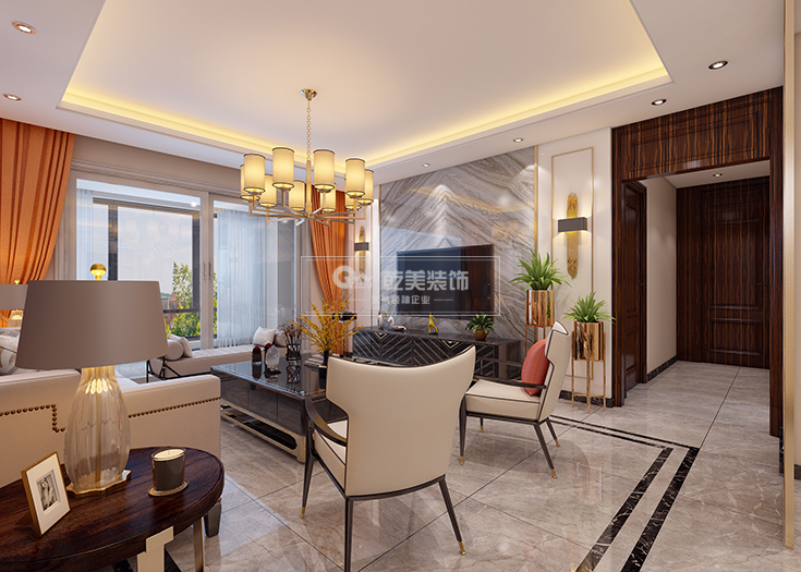 昆明大户型装修，瀚林澜山260㎡装修设计，一户型两效果