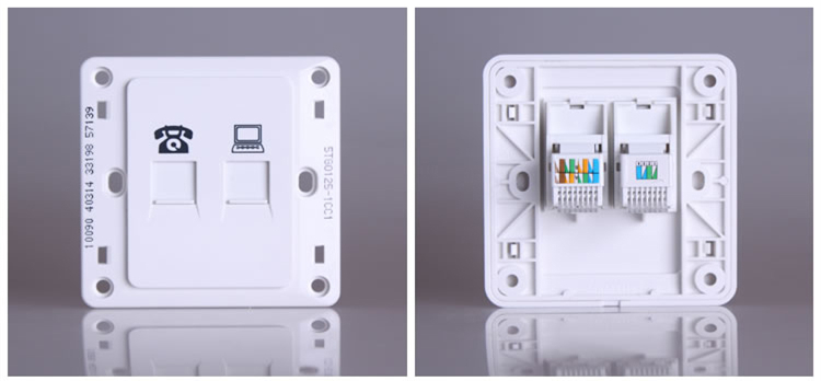 网络插座接线方法八孔,一头水晶头另一头网线插座的接法