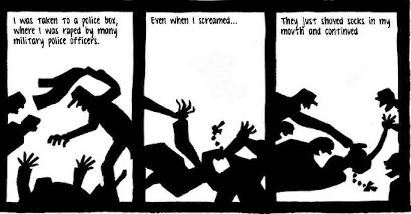 毒打、强奸、*虐性**……他把一个女人的真实故事画成漫画,看到第几张你哭了?