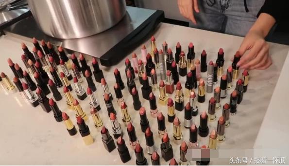 美女用六百支口红,女人集齐的6支口红