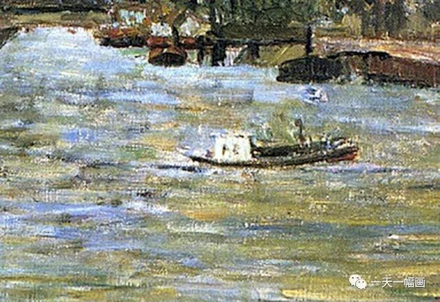 投资失利的高更并不停下绘制鲁昂的塞纳河畔