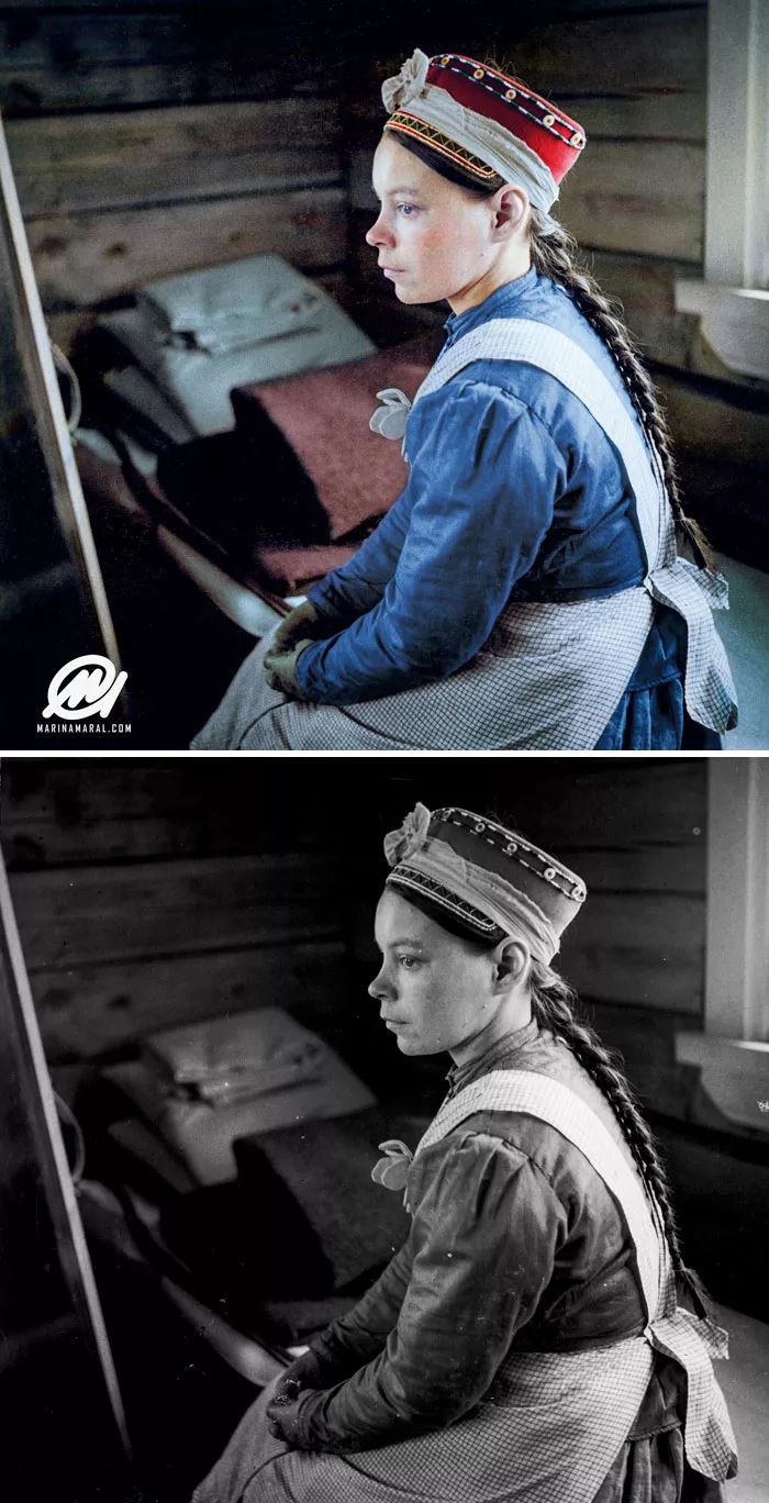 毫无ps痕迹的珍贵老照片,彩照变黑白老照片