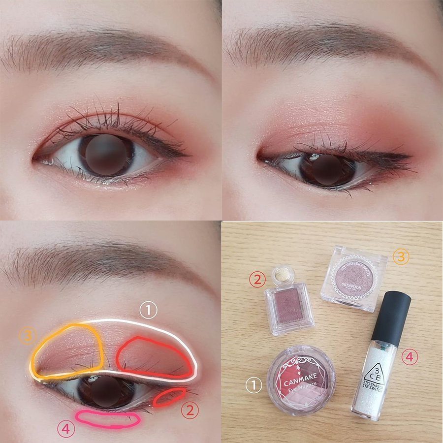 canmake新款眼影色号推荐,canmake眼影教程新品