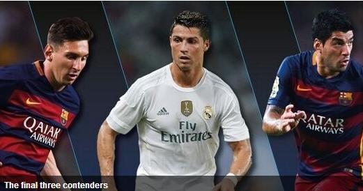 欧足联最佳球员c罗,欧足联年度最佳球员历届三甲