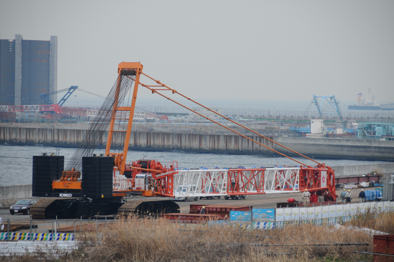 日本建筑工地起重机,日本起重机实拍
