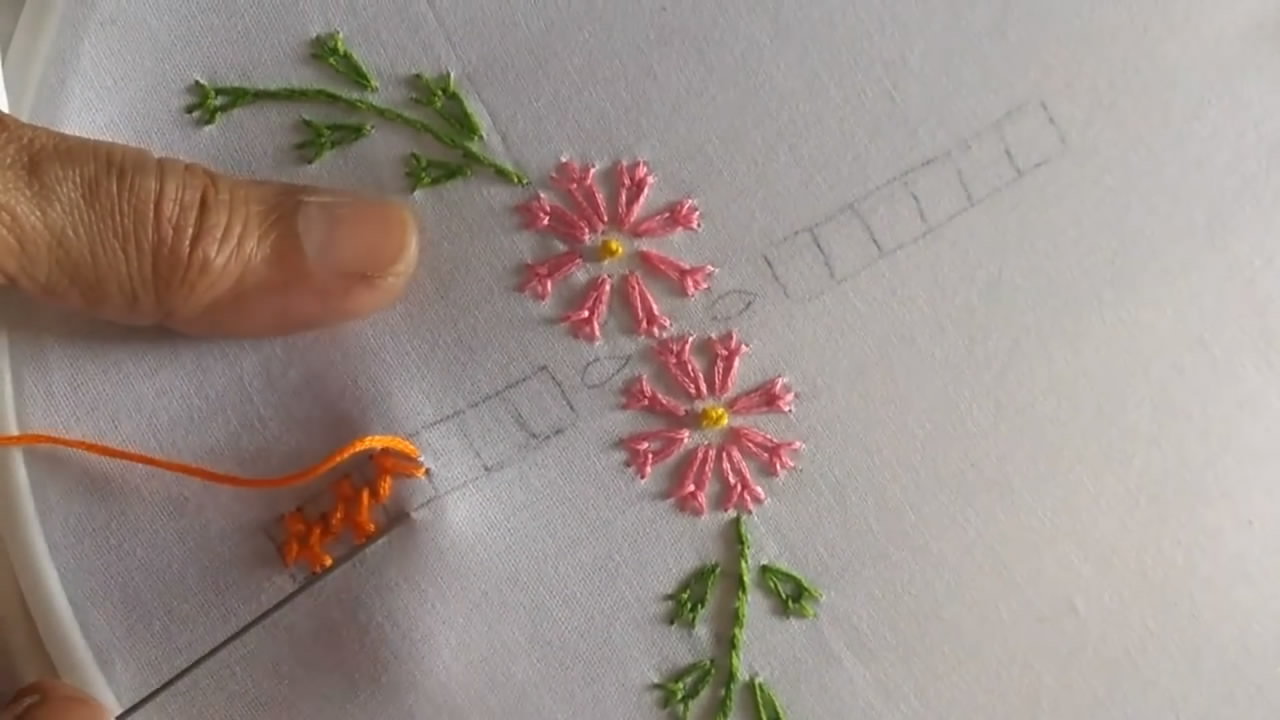 diy刺绣教程字母,diy刺绣怎么绣花和叶子