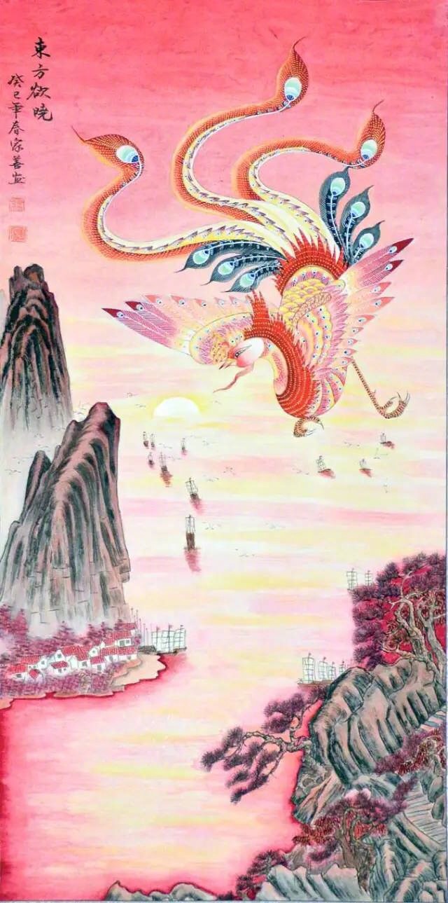 绘画吉祥,绘画凤凰图腾