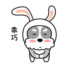 表情包可爱一只小狗,小狗龇牙咧嘴的笑表情包