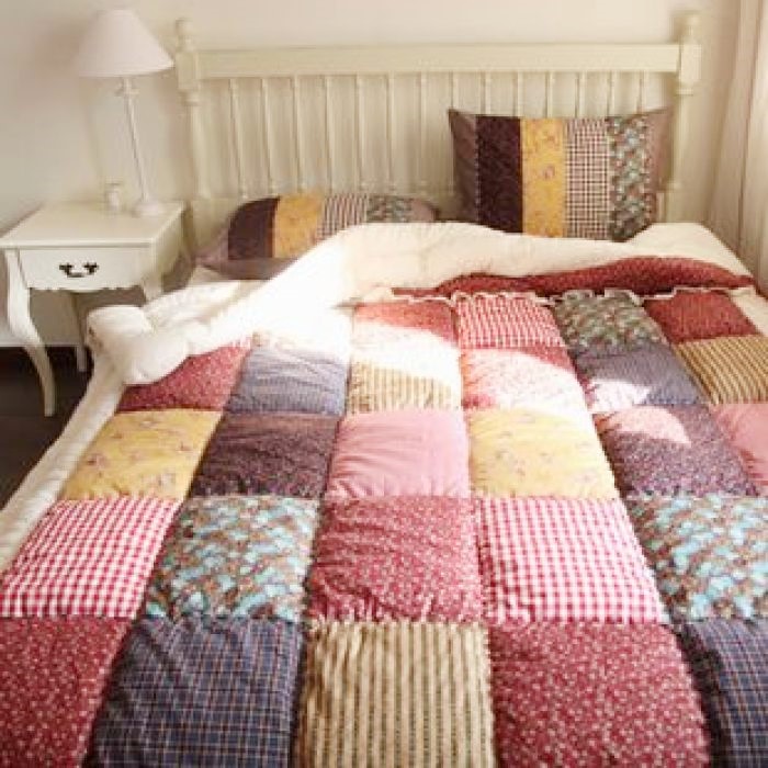 拼布方块床单制作教程,拼布床单手工制作大全