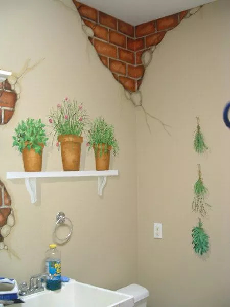 自家门口墙绘,一家房子墙绘