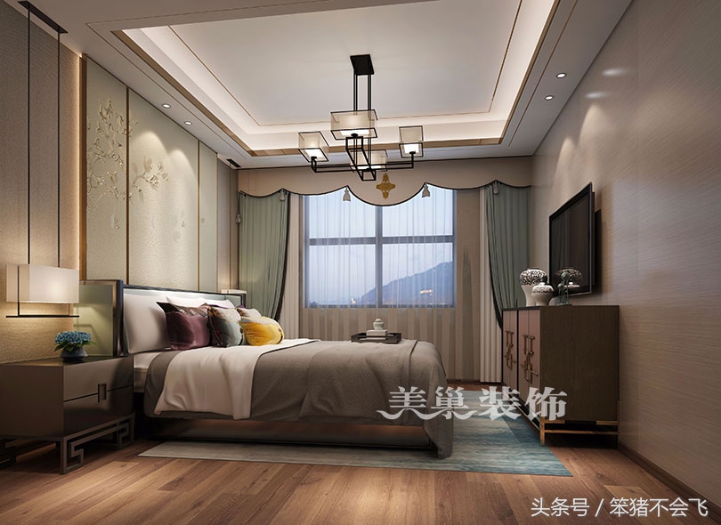 新中式软装轻奢风格全屋搭配,新中式软装橙色点缀