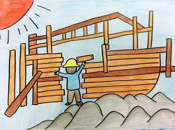 儿童油画棒画原创高清素材,儿童油画棒画素材