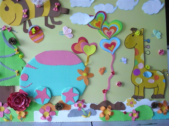 幼儿园墙面装饰教程简单,幼儿园墙面装饰好玩的颜色