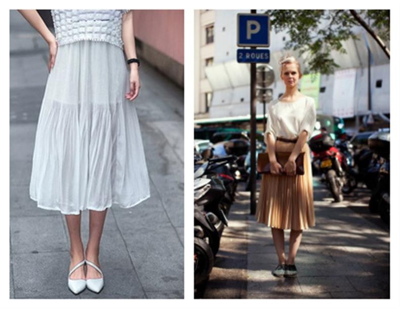 百褶裙层次感,百褶结合的裙子