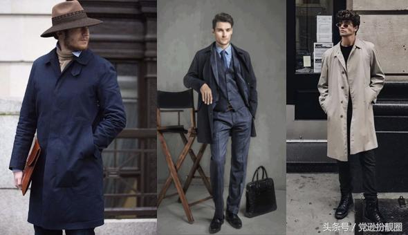 男士秋季风衣时尚大气新款,高端男装中长款风衣搭配