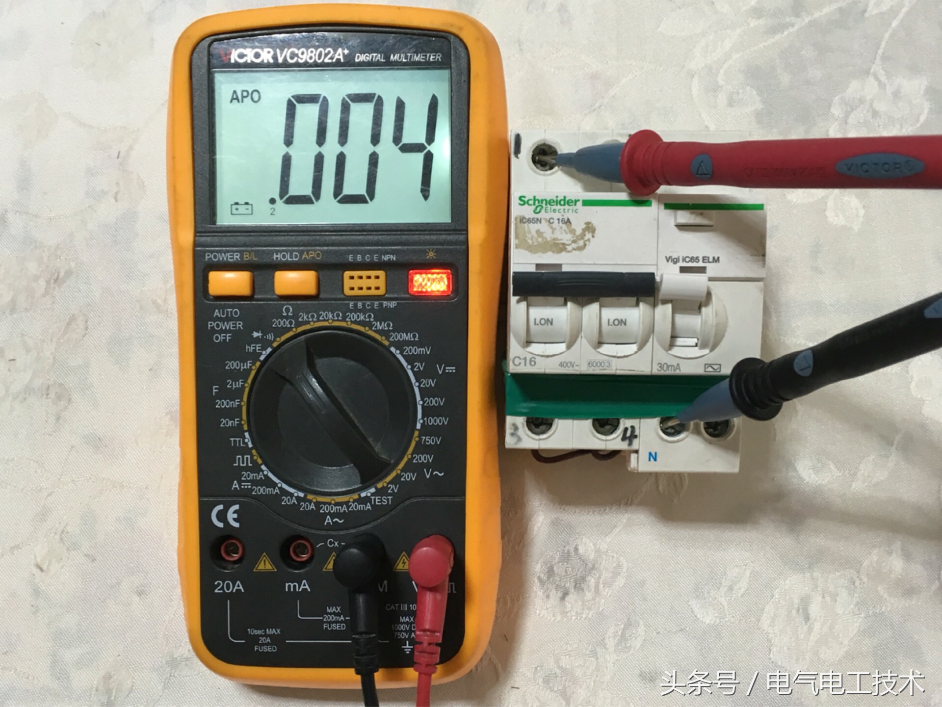 电工漏保接线,漏保左火右零接线图